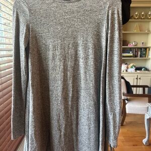 Glamorous Gray Long Sleeve Tunic Dress